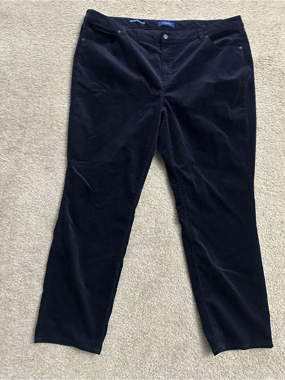 Talbots Simply Flattering Navy Blue Corduroy Pants 22W